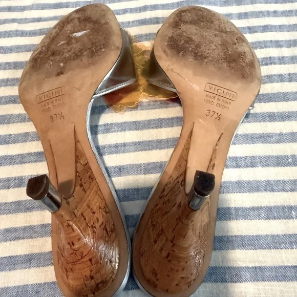 Vintage Giuseppe Zanotti butterfly kitten heels, silver 37.5 - Picture 3 of 4